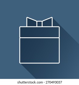 Vector isolate flat gift box icon. Eps10