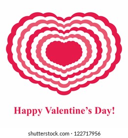 Vector isolate heart. Vector illustration. Happy Valentine's Day.