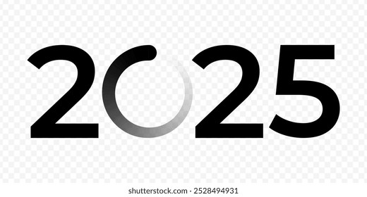 Vector isolated 2025 new year loading concept element