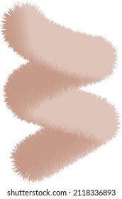 vector isolated 3D fur simple shape 3D spiral vector isolated  with gradient