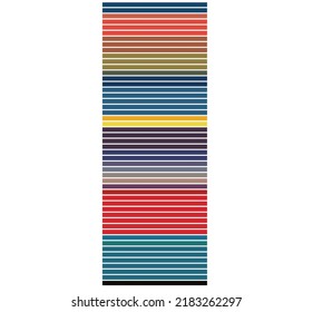 Vector isolated abstract geometric minimalism lots of multi colored stripes painting