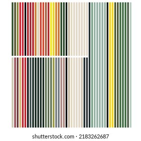 Vector isolated abstract geometric minimalism lots of multi colored stripes painting