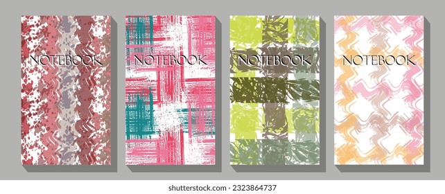 Vector isolated abstract geometric minimalism lots of multi colored stripes painting cover school brochure vector design. vector illustration.