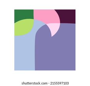 Vektorgrafik einzeln auf abstraktem geometrischem Bild verwickelte Wellen in violett-rosa grünen Farben