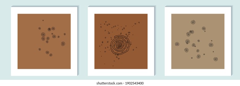vector isolated abstract objects - circles, spirals, lines.handmade work.design elements, picture, background. trending images in the style of minimalism