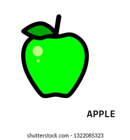 Vector isolated apple on transparent background