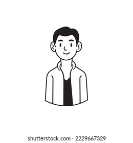 Vector con avatares aislados de personas de fondo blanco. Personajes de caricatura, caras sonrientes de jóvenes