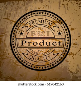 The vector isolated badge for you design on a textured background