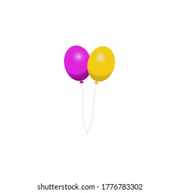 Vector of an isolated balloon with a white background
