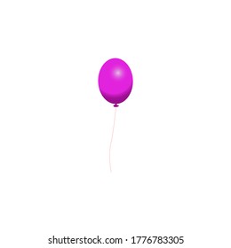 Vector of an isolated balloon with a white background
