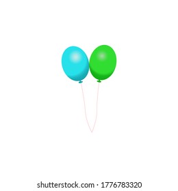 Vector of an isolated balloon with a white background
