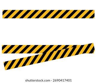 Vector aislado barricada sobre fondo blanco. Iconos de vectores de zona en construcción establecidos en página blanca. Conjunto de iconos de línea de Anuncio de precaución amarillo. EPS 10. 