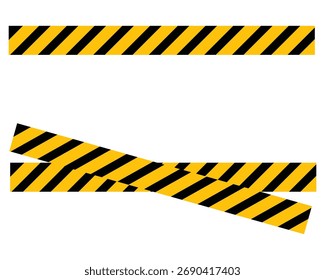 Vector aislado barricada sobre fondo blanco. Iconos de vectores de zona en construcción establecidos en página blanca. Conjunto de iconos de línea de Anuncio de precaución amarillo. EPS 10. 