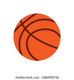vector isolated basketball game ball icon - sport symbol illustration