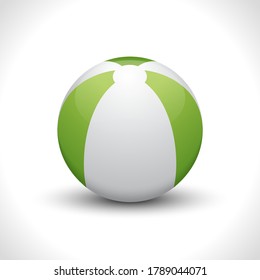 Vector isolated beach ball on white background.