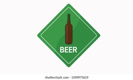 Vector Isolated Beer Sign Icon