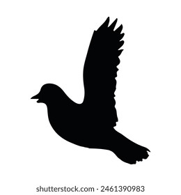 Vector Isolated bird Silhouette icon design