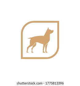 vector  isolated black silhouette of a dog  collection