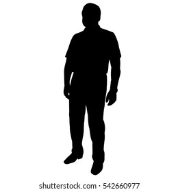 vector isolated black silhouette of a man