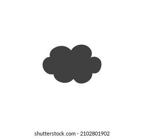 Vector isolated black simple cloud outline 