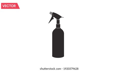 Vector Isolated Black and White Illustration of a Spray Bottle