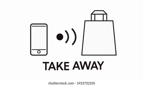 Vector aislado negro y blanco quita el icono de la bolsa con un icono o signo móvil