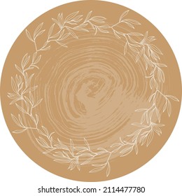 Vector isolated  blank round label with texture. Round stickers to place images or text. Label tag for products.