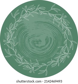 Vector isolated  blank round label with texture. Round stickers to place images or text. Label tag for products.