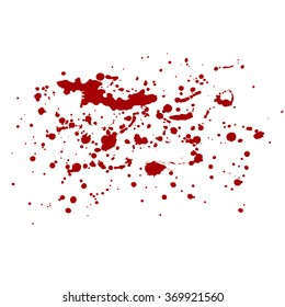 Vector Isolated Blood Splash. Red Splashes, Ink Traces