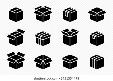 Vector isolated Box icon set