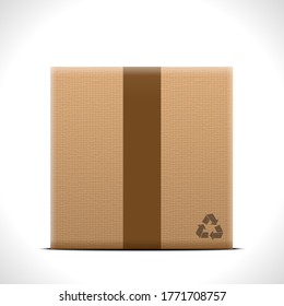 Vector isolated box on white background.