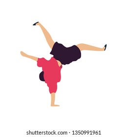 Vector isolated breakdancer illustration