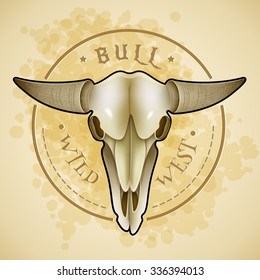 Vector isolated bull skull. Vector Bull Skull. Vector illustration