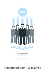 Vector isolated business people icons.