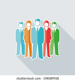 Vector isolated business people team. EPS10 file.