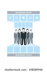 Vector isolated business people team concept.