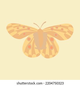 Ilustración de mariposa aislada vectorial.