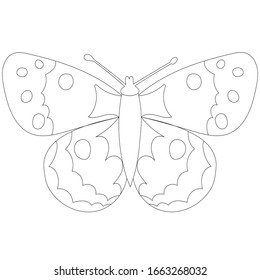 Vector Isolated Butterfly Minimal Sketch Outline Stock Vector (Royalty ...