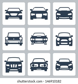 Vector isolated cars icons set