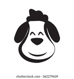 Vector. Isolated cartoon sheep head.