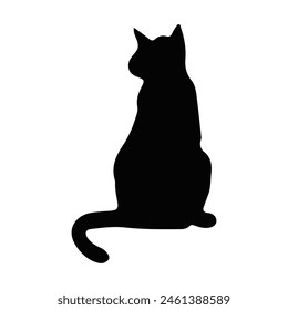 Vector Isolated Cat Silhouette vector 