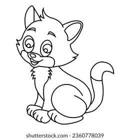 Vector isolated cat silhouette, logo, print, decorative design