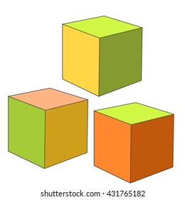 vector, isolated, children's blocks