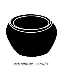 vector, isolated clay pot silhouette