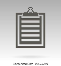 Vector isolated clipboard, list icon setv