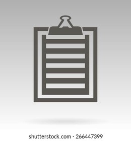 Vector isolated clipboard, list icon set