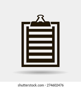 Vector isolated clipboard, list icon set