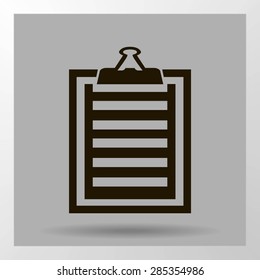 Vector isolated clipboard, list icon set