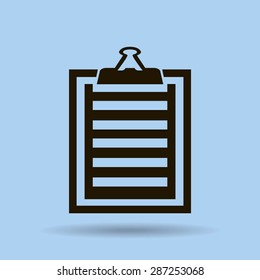 Vector isolated clipboard, list icon set