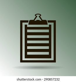 Vector isolated clipboard, list icon set